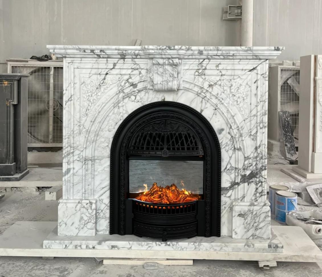 Caminetto in pietra Arabescato Normal