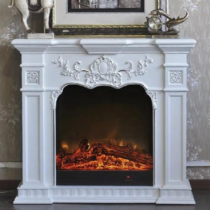 Chimenea de mármol blanco