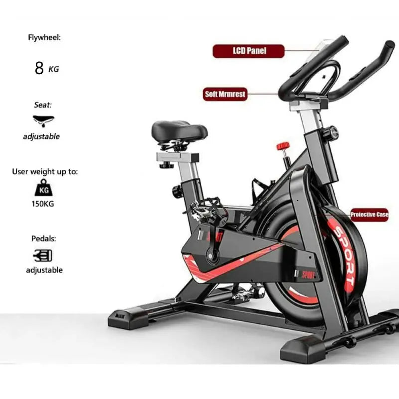 Spin Bike con display LCD e cardiofrequenzimetro Resistenza regolabile