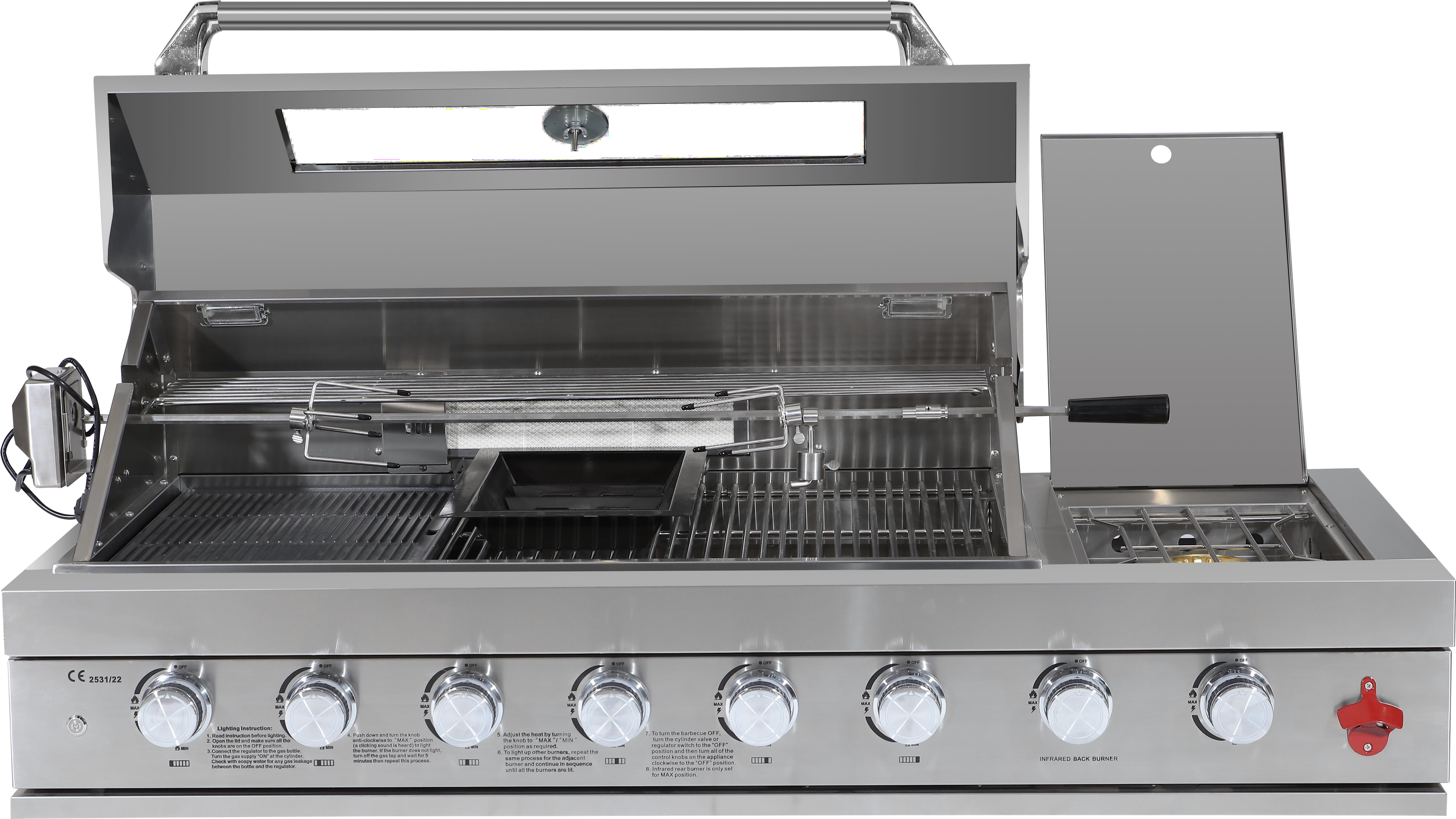 BBQ 6 bruciatori con fornello