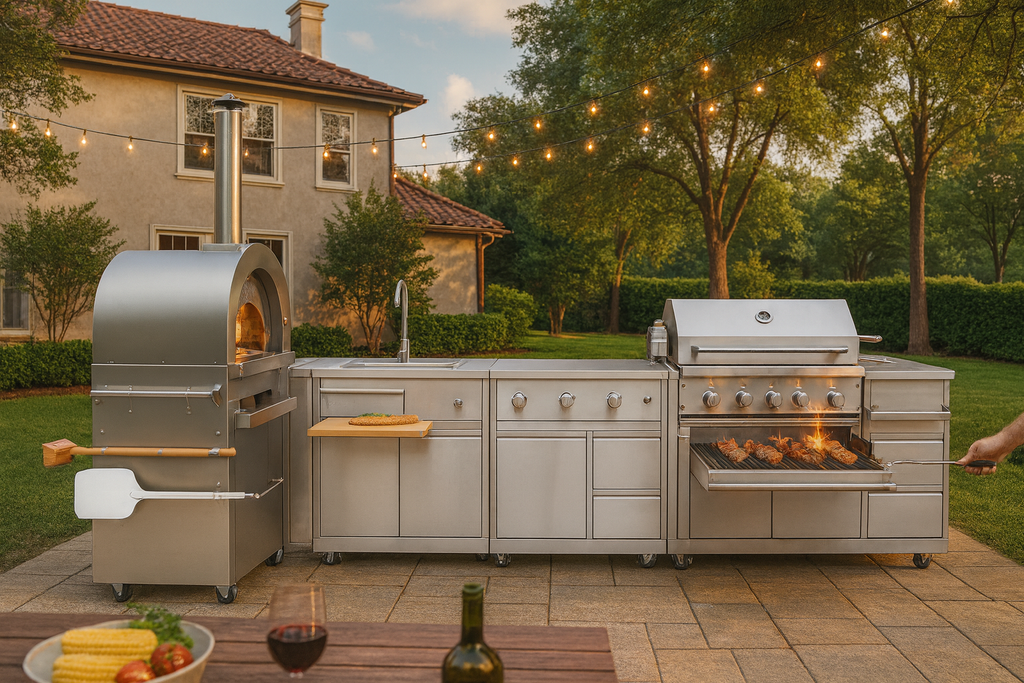 Cucina per esterno in acciaio inox