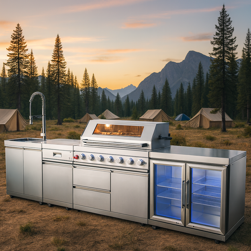 Cucina per esterno in acciaio inox