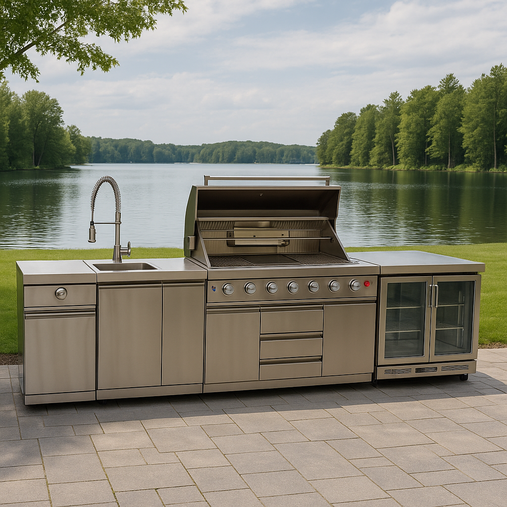 Cucina per esterno in acciaio inox