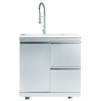 Lavello con mobile un'anta e cassetti