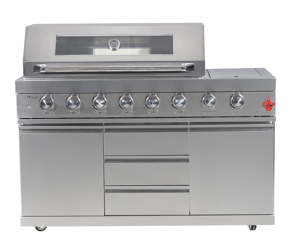 Barbecue a gas con fornello da 145