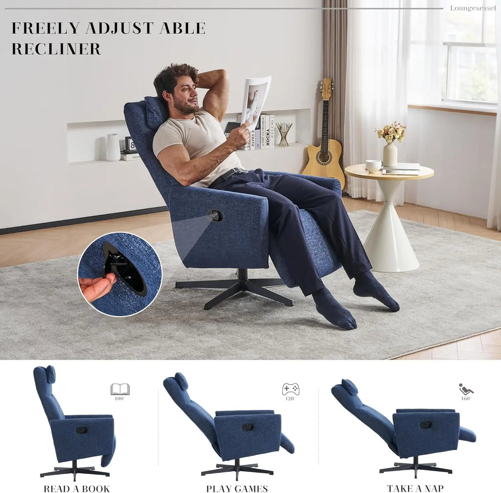 Poltrona reclinabile girevole a 360°