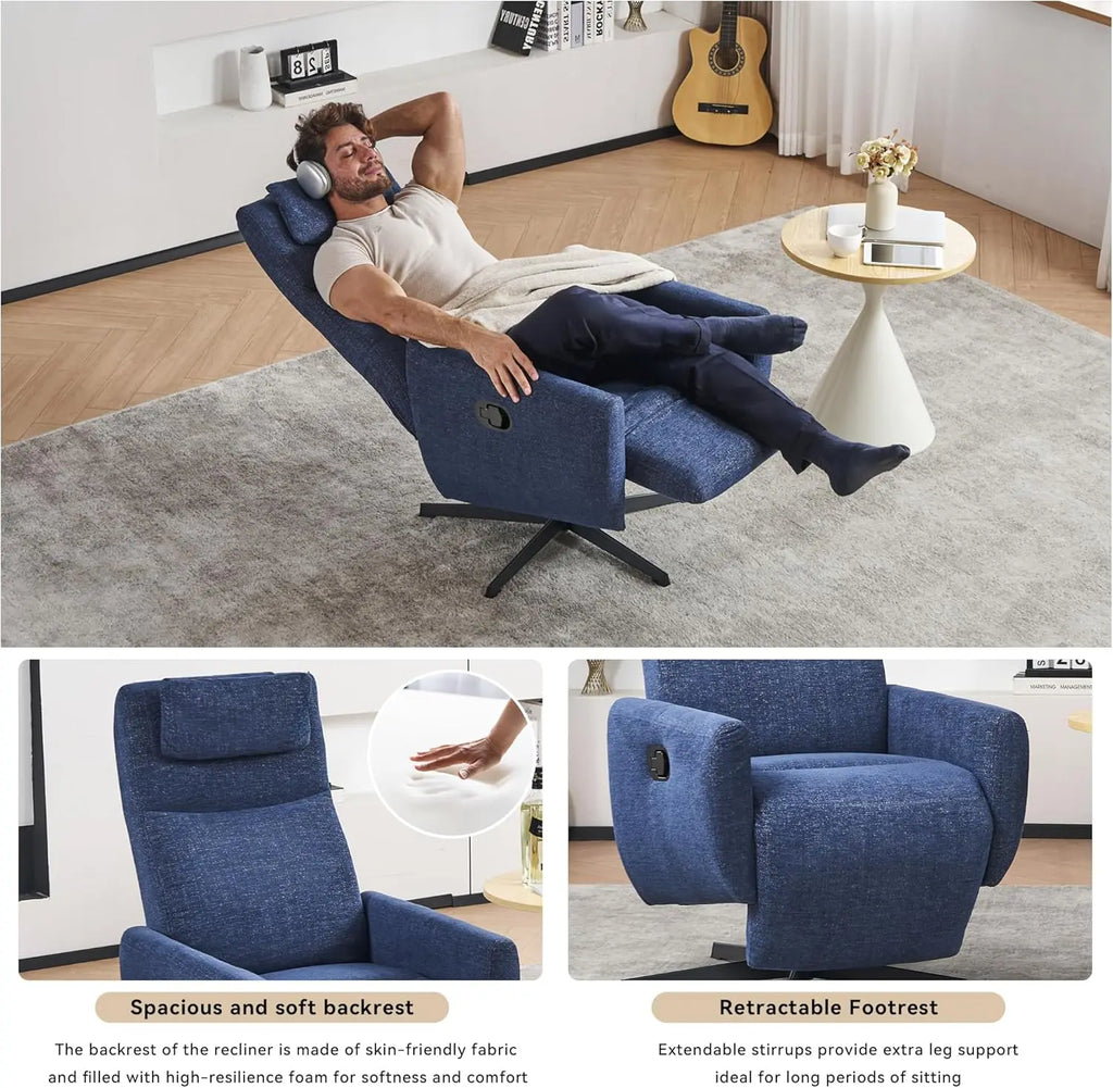 Poltrona reclinabile girevole a 360°