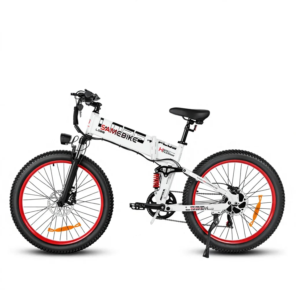 Mountain bike elettrica da 26 pollici 48 V, pneumatici larghi, pieghevole