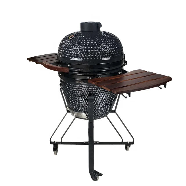 Set barbecue Kamado da 21 pollici in ghisa e ceramica da esterno