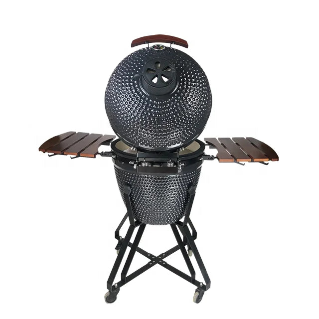 Set barbecue Kamado da 21 pollici in ghisa e ceramica da esterno