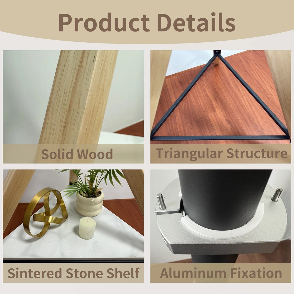 Meuble TV d'angle en bois pour téléviseurs de 40 à 75 pouces