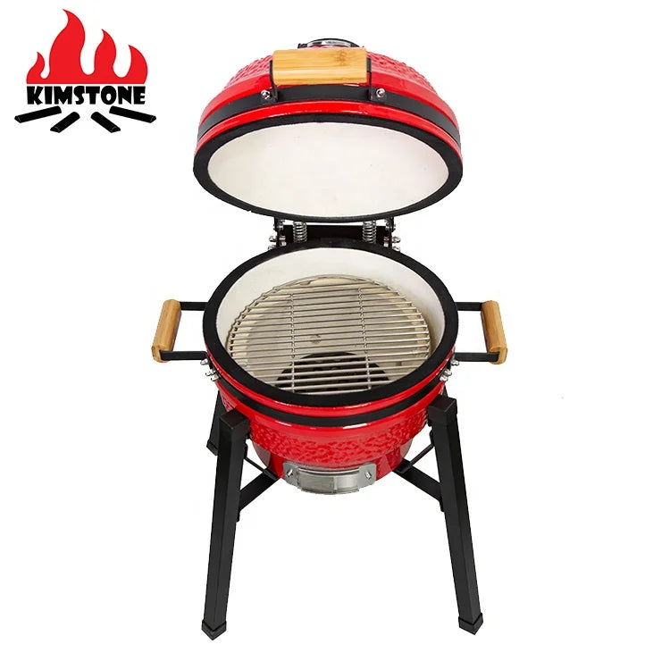 Set barbecue Kamado da 16 pollici in ghisa e ceramica da esterno