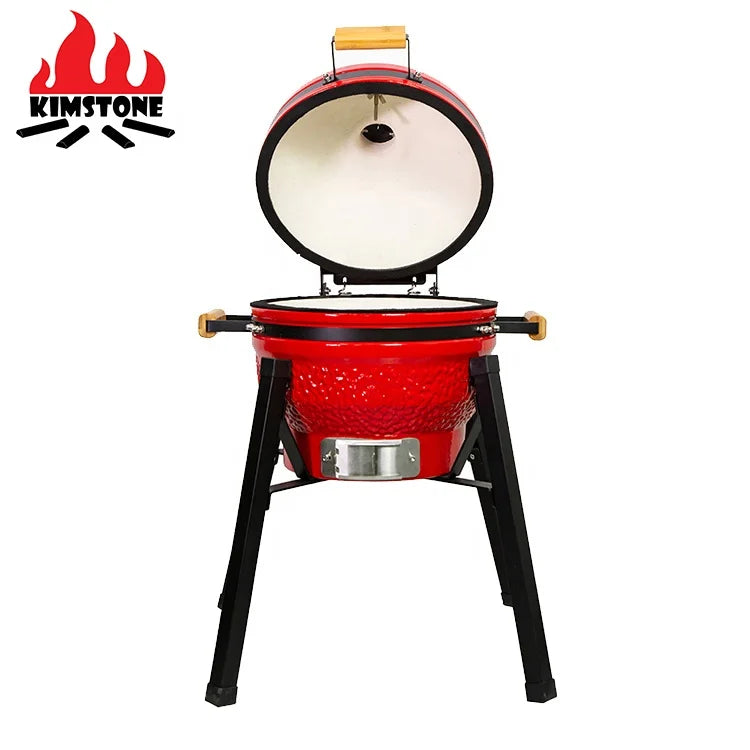 Set barbecue Kamado da 16 pollici in ghisa e ceramica da esterno