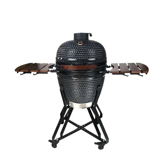 Set barbecue Kamado da 21 pollici in ghisa e ceramica da esterno