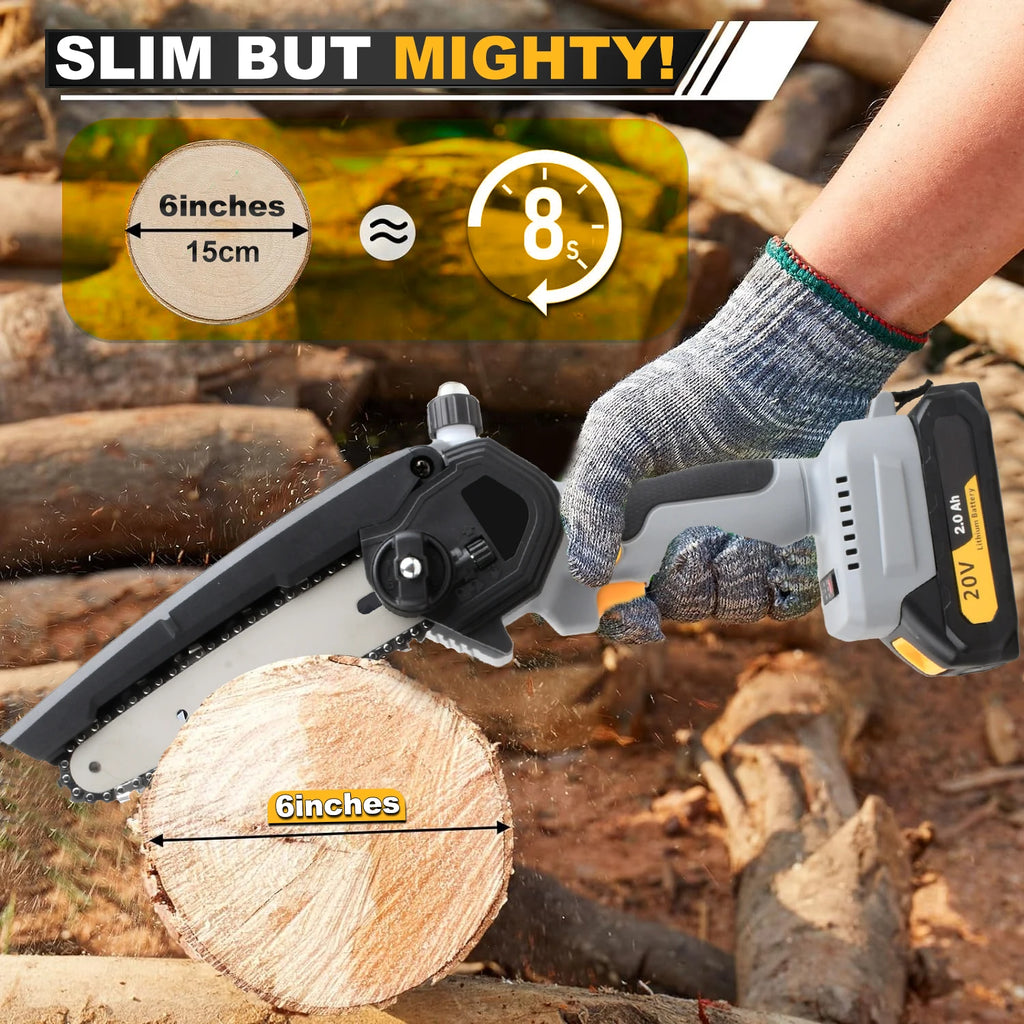 Mini motosega elettrica senza spazzole fai da te con batteria al litio da 20V