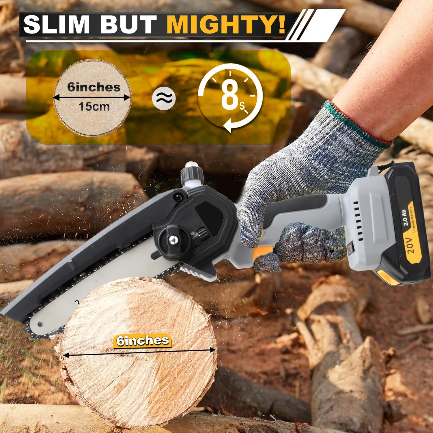 Mini motosega elettrica senza spazzole fai da te con batteria al litio da 20V