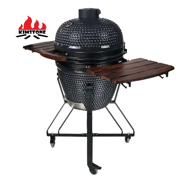 Set barbecue Kamado da 21 pollici in ghisa e ceramica da esterno