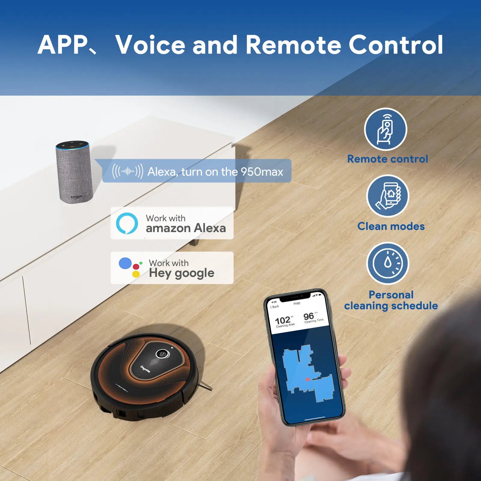 Robot aspirapolvere multifunzionale  Bagotte BG950MAX