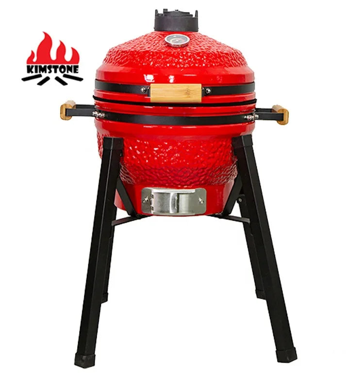 Set barbecue Kamado da 16 pollici in ghisa e ceramica da esterno