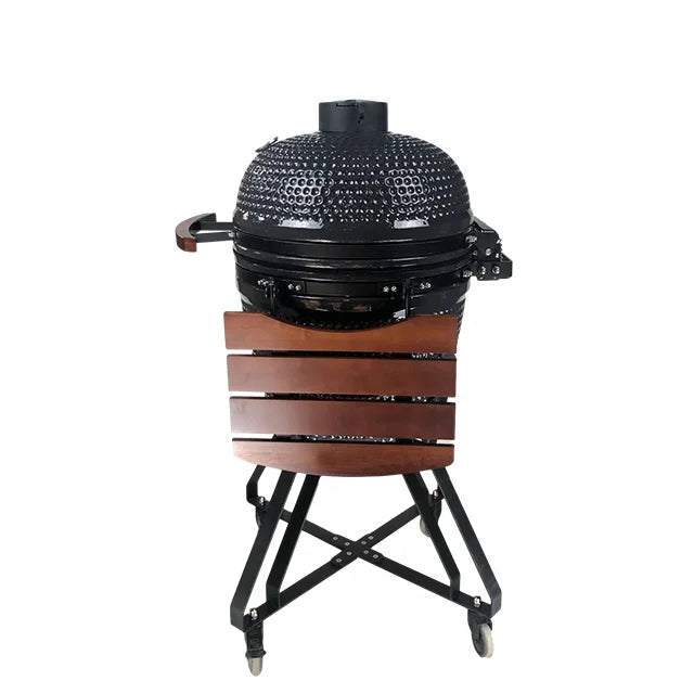Set barbecue Kamado da 21 pollici in ghisa e ceramica da esterno