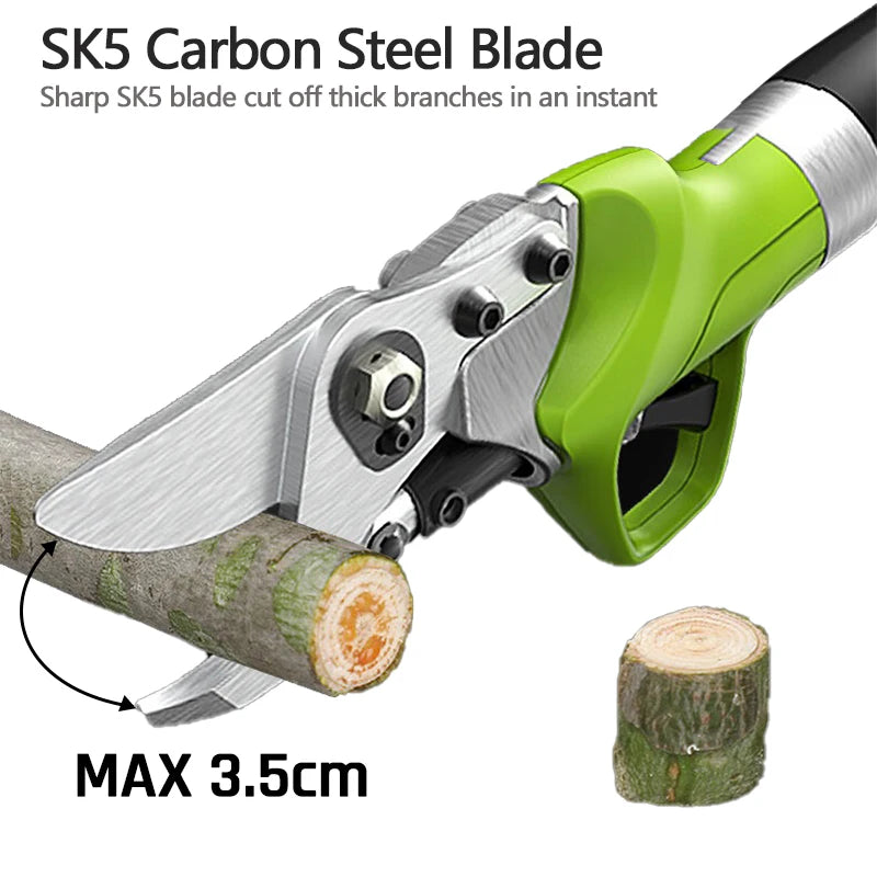 Forbici da potatura elettriche Greenworks, motore brushless, 40 V, con batteria da 4 Ah