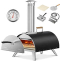 Forno per pizza da esterno in ferro a legna e gas portatile