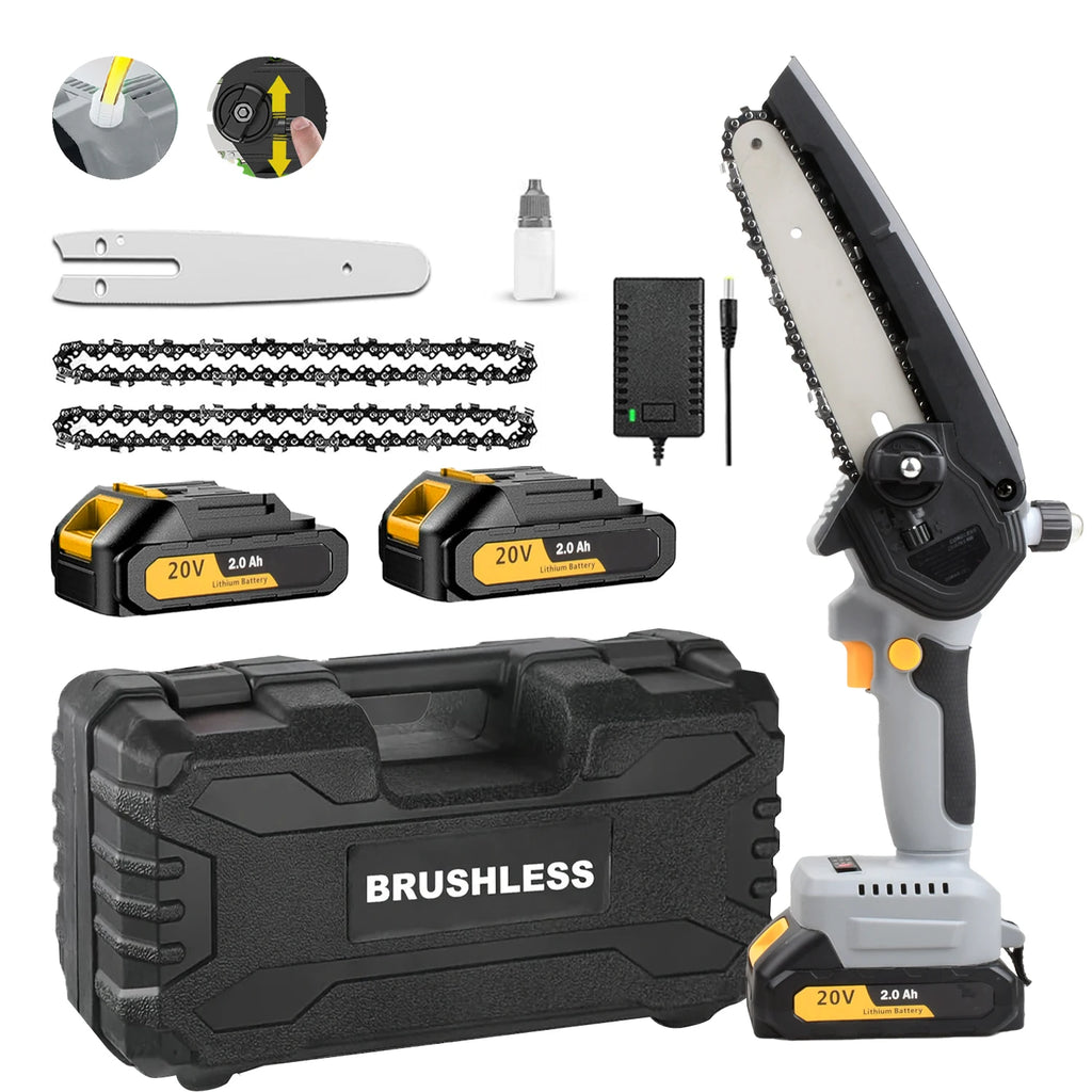 Mini motosega elettrica senza spazzole fai da te con batteria al litio da 20V