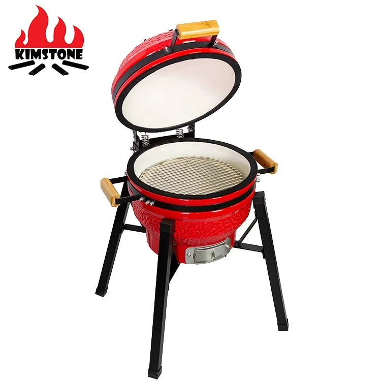 Set barbecue Kamado da 16 pollici in ghisa e ceramica da esterno