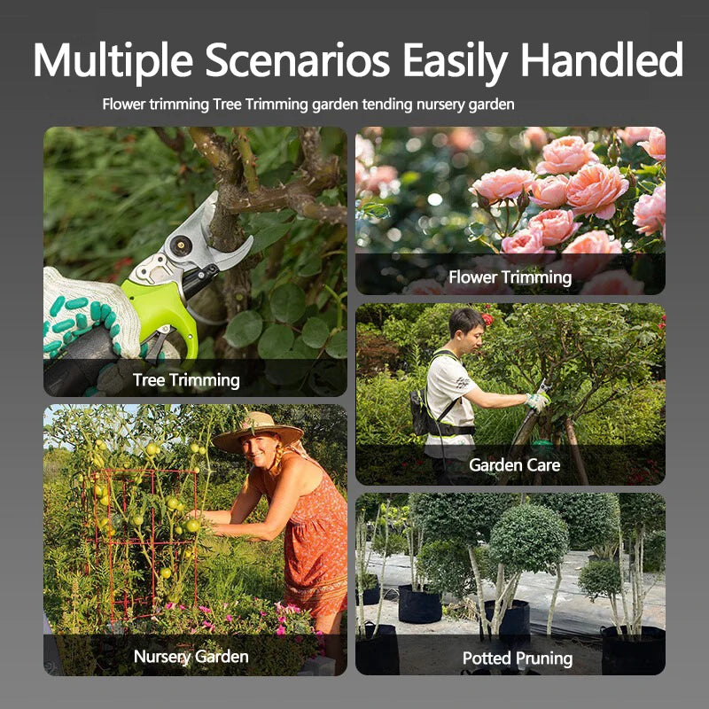 Forbici da potatura elettriche Greenworks, motore brushless, 40 V, con batteria da 4 Ah