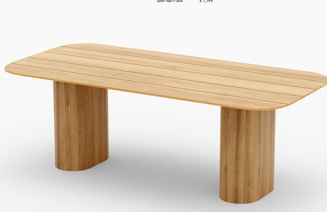 Tavolo da esterno in Teak 6 sedie