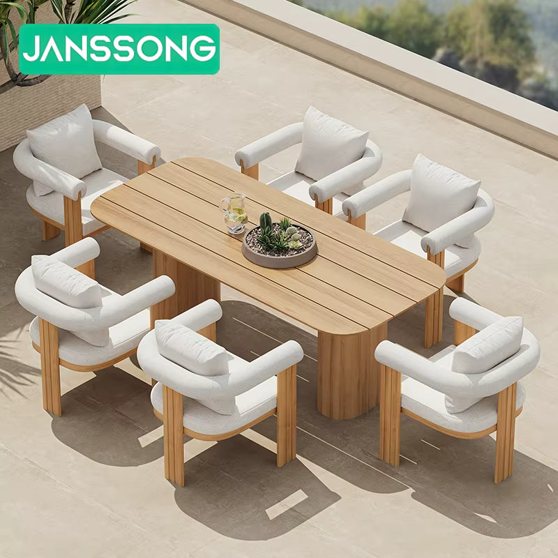 Tavolo da esterno in Teak 6 sedie